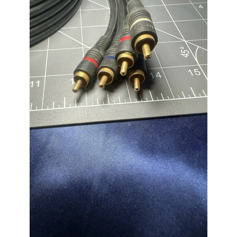 5 RCA Connectors 12' Foot Male/Male RWB Component Audio Video Cable